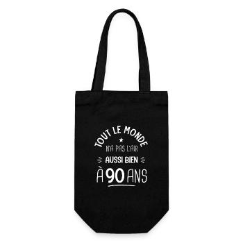 90 ans anniversaire 90 ans Cadeau 90 ans - Sac à bouteille - noir - Devant