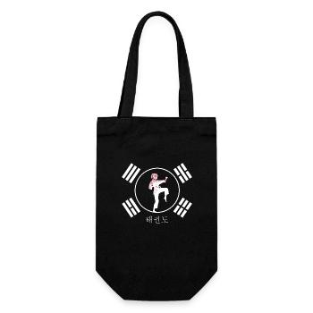 Taekwondo Martial Arts All Combat Contact Sport TKD - Gift Bag for Bottles - black - Front