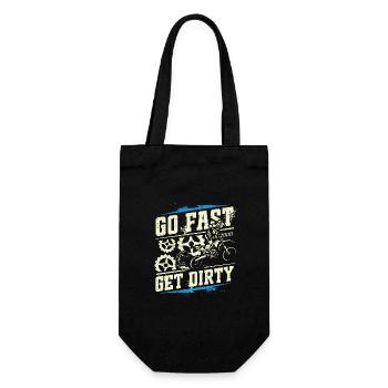 Ride Fast, Get Dirty - Motocross Saying - Gift Bag for Bottles - black - Front