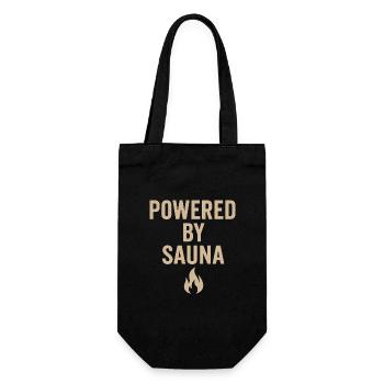 Powerful Sauna Statement Design - Geschenkbeutel für Flaschen - Schwarz - Vorne