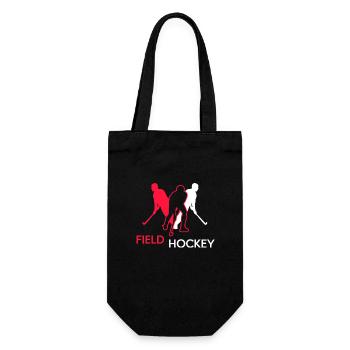 Hockey Feldhockey Kunstrasen-Hockey Hockeyspieler - Geschenkbeutel für Flaschen - Schwarz - Vorne