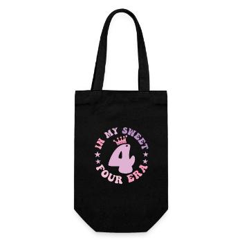 In My Sweet Four Era 4th Birthday Groovy Retro 4th - Sac à bouteille - noir - Devant