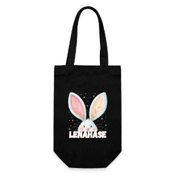 Name Lena Hase Lenahase Kosename - Geschenkbeutel für Flaschen - Schwarz - Vorne