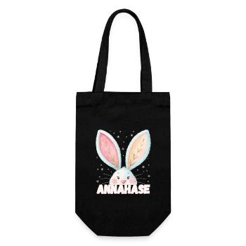 Name Anna Rabbit Annahase Pet Name - Gift Bag for Bottles - black - Front