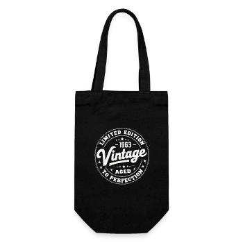 Legende seit 1963 Genial seit 1963 Retro 1963 - Geschenkbeutel für Flaschen - Schwarz - Vorne
