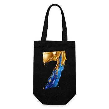 NR. 7 NUMMER 7 COOL 7. GEBURTSTAG - Geschenkbeutel für Flaschen - Schwarz - Vorne