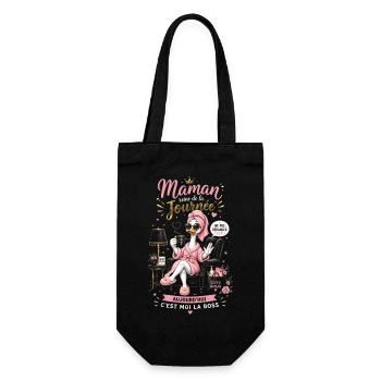 Maman Reine de la Journée - Fête des mères - Sac à bouteille - noir - Devant
