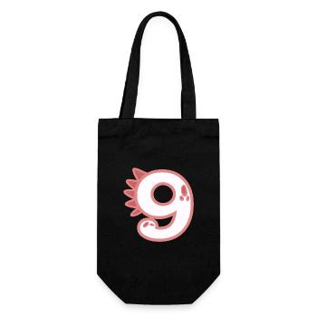 Zahl 9 - Geschenkbeutel für Flaschen - Schwarz - Vorne