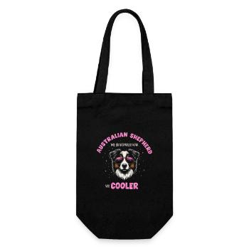 Aussie - like a normal dog only cooler pink - Gift Bag for Bottles - black - Front