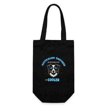 Aussie - like a normal dog only cooler turquoise - Gift Bag for Bottles - black - Front