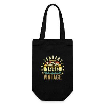 Legends were born in January 1996 - January 1996 - Gift Bag for Bottles - black - Front