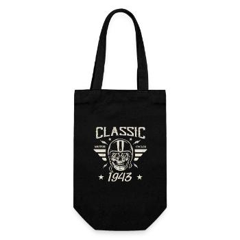 Klassisches Vintage-Geburtstagsgeschenk aus dem Jahr 1943 - Geschenkbeutel für Flaschen - Schwarz - Vorne