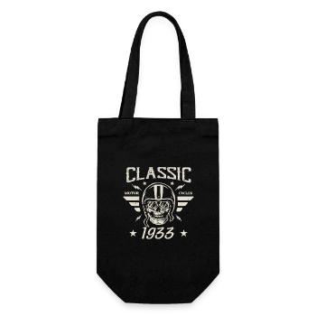 Vintage Classic Birthday Gift Born in 1933 - Gift Bag for Bottles - black - Front