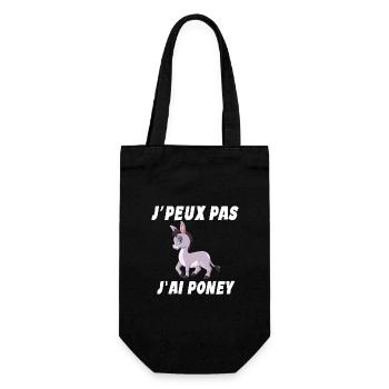 Poney - Cheval - Poney club - Sac à bouteille - noir - Devant