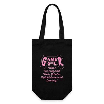 Gamer Girl I Like Pink, Shoes and Gaming - Gift Bag for Bottles - black - Front