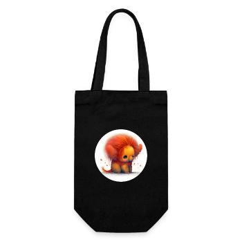 Animal lion fantasy and cute - Gift Bag for Bottles - black - Front