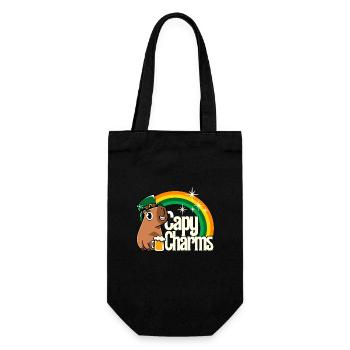 St. Patrick's Day - Capy rainbow charms - Gift Bag for Bottles - black - Front