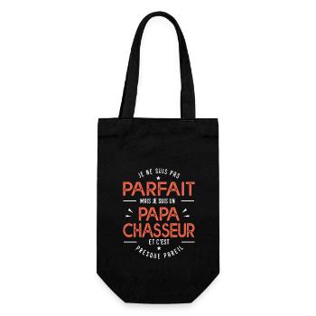 je suis un papa Chasseur cadeau chasse humour - Sac à bouteille - noir - Devant