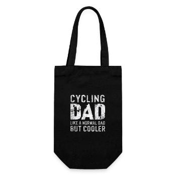 Bicycle Saying Dad Mountain Bike Cycling - Gift Bag for Bottles - black - Front