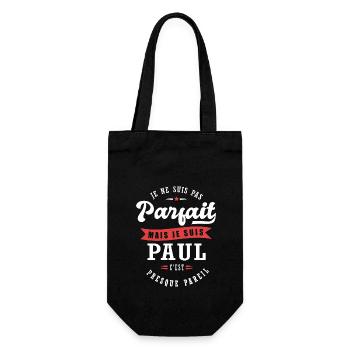 Paul Parfait Cadeau prenom paul - Sac à bouteille - noir - Devant