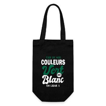 Les Verts fiers des couleurs footfball st étienne - Sac à bouteille - noir - Devant