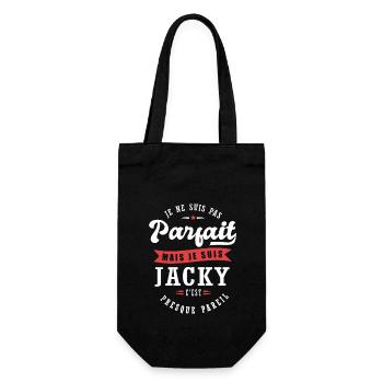 Jacky Parfait Cadeau prenom jacky - Sac à bouteille - noir - Devant