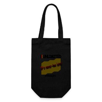 It's never too late - Gift Bag for Bottles - black - Front