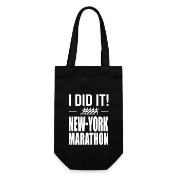 i did it run running - Gift Bag for Bottles - black - Front