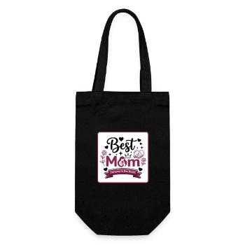 Best Mom Forever in the Heart - Gift Bag for Bottles - black - Front