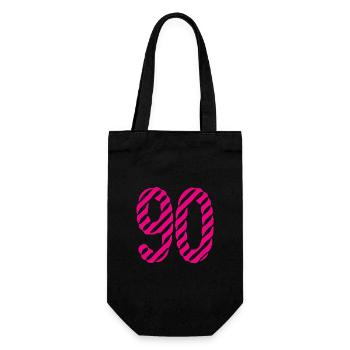 90. 90 YEARS. 90TH ANNIVERSARY. 90TH ANNIVERSARY. - Gift Bag for Bottles - black - Front