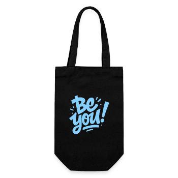 be you - Gift Bag for Bottles - black - Front