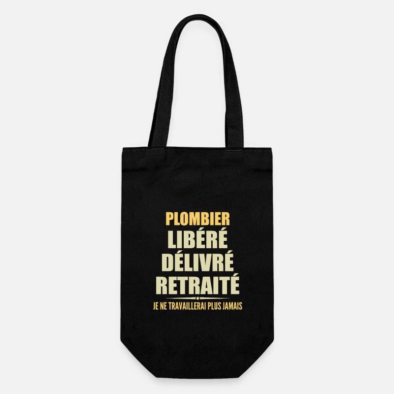 Plombier célèbre sa retraite avec humour cadeau - Sac à bouteille - noir
