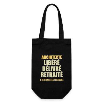 Architecte célèbre sa retraite avec humour cadeau - Sac à bouteille - noir - Devant