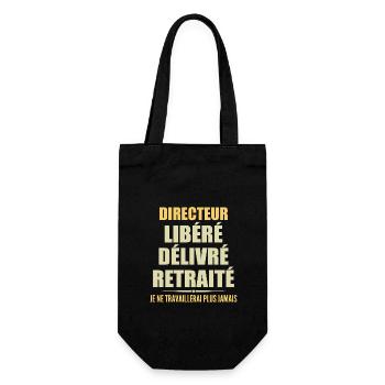 Director celebrates his retirement with humor gift - Gift Bag for Bottles - black - Front