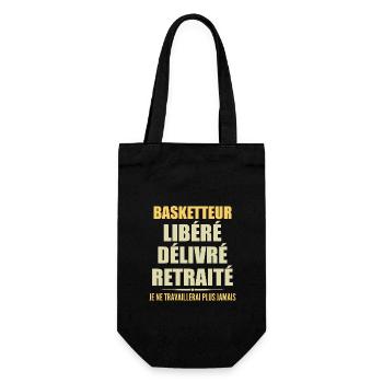 Basketball player celebrates retirement with humor gift - Gift Bag for Bottles - black - Front