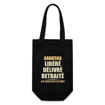 Karateka Celebrates Retirement with Humor Gift - Gift Bag for Bottles - black - Front
