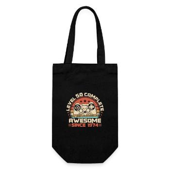 50. Geburtstag Gamer Jahrgang 1974 geboren - Geschenkbeutel für Flaschen - Schwarz - Vorne