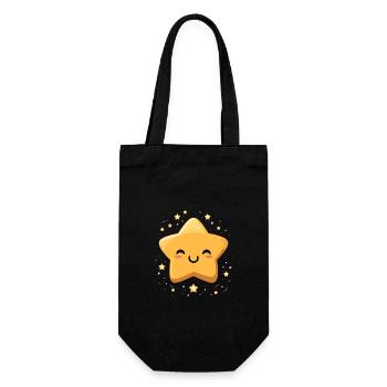 Laughing Star Night Sky Fun Gift - Gift Bag for Bottles - black - Front