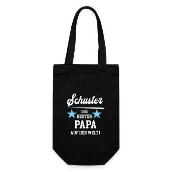 Schuster Bester Papa Vatertag Geburtstag Geb Vater - Geschenkbeutel für Flaschen - Schwarz - Vorne