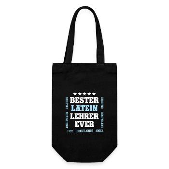 Lateinlehrer Latinist Bester Latein Lehrer - Geschenkbeutel für Flaschen - Schwarz - Vorne