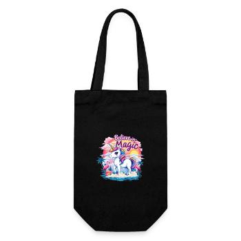 Believe In Magic Unicorn Fantasy Adventure - Gift Bag for Bottles - black - Front