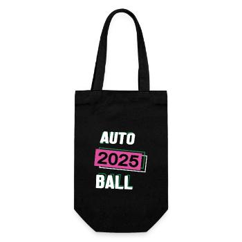 Autoball 2025 Autoballerin Autoballspielerin - Geschenkbeutel für Flaschen - Schwarz - Vorne