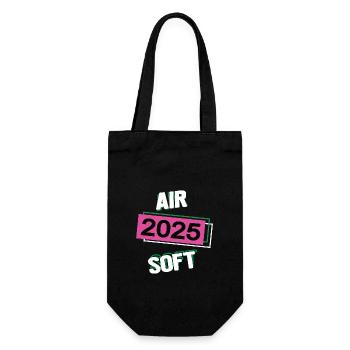 Airsoft 2025 Airsofterin Airsoftspielerin - Geschenkbeutel für Flaschen - Schwarz - Vorne