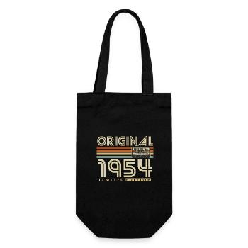Original 1954 Vintage Birthday Retro - Gift Bag for Bottles - black - Front