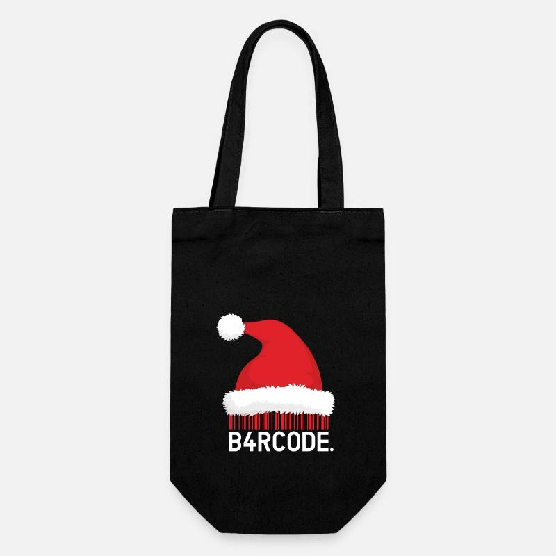 B4RCODE. Christmas - Geschenkbeutel für Flaschen - Schwarz