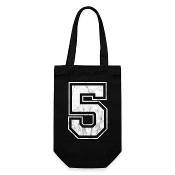 Nummer 5 - Geschenkbeutel für Flaschen - Schwarz - Vorne