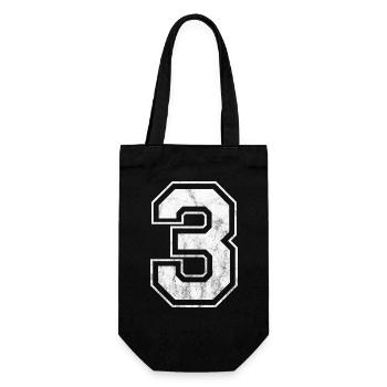 Nummer 3 - Geschenkbeutel für Flaschen - Schwarz - Vorne