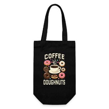 Coffee doughnuts - Gift Bag for Bottles - black - Front