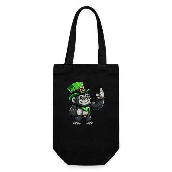 Gorille de bande dessinée de la Saint-Patrick - Sac à bouteille - noir - Devant