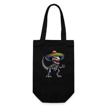 Cinco de Mayo T-Rex vs Zombies - Gift Bag for Bottles - black - Front